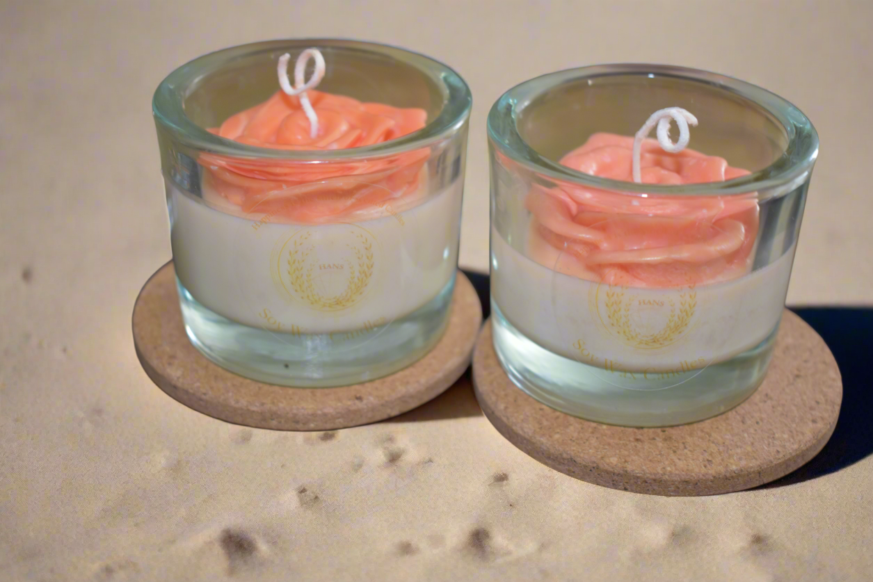 Jar Flower candle