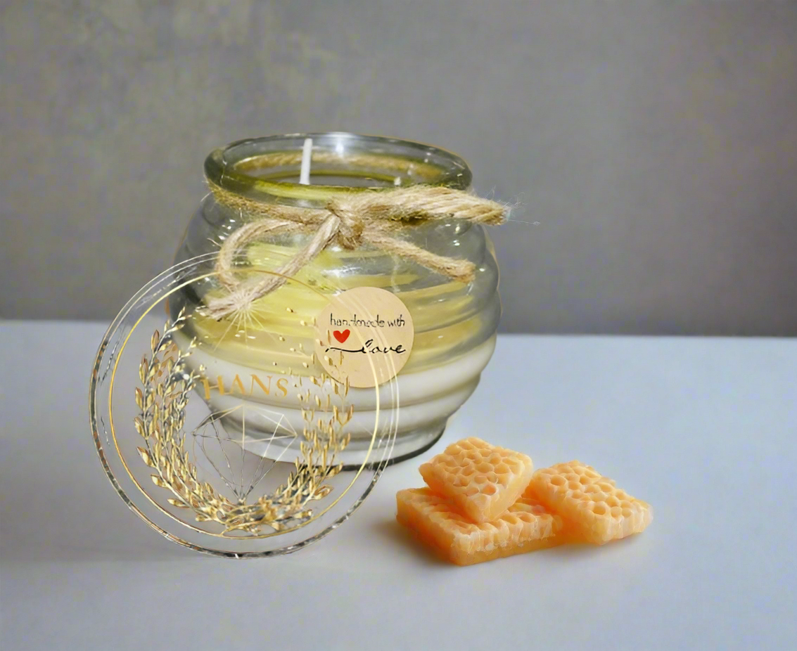 Honey Jar Candle With Honey Bear