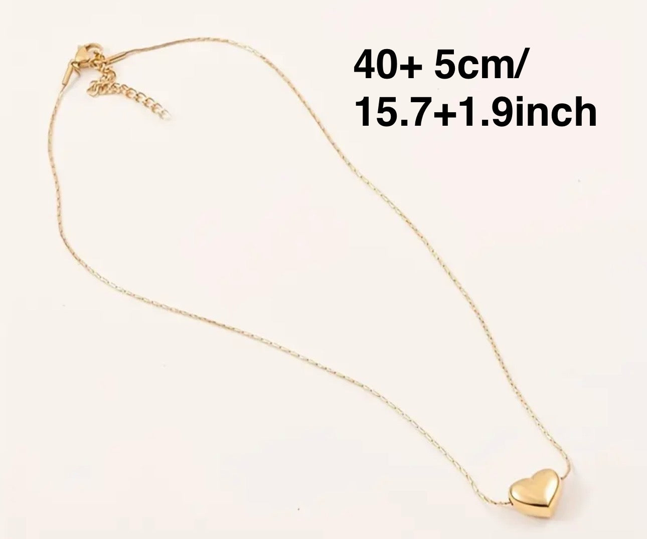 Gold Plated Heart Pendant Necklace