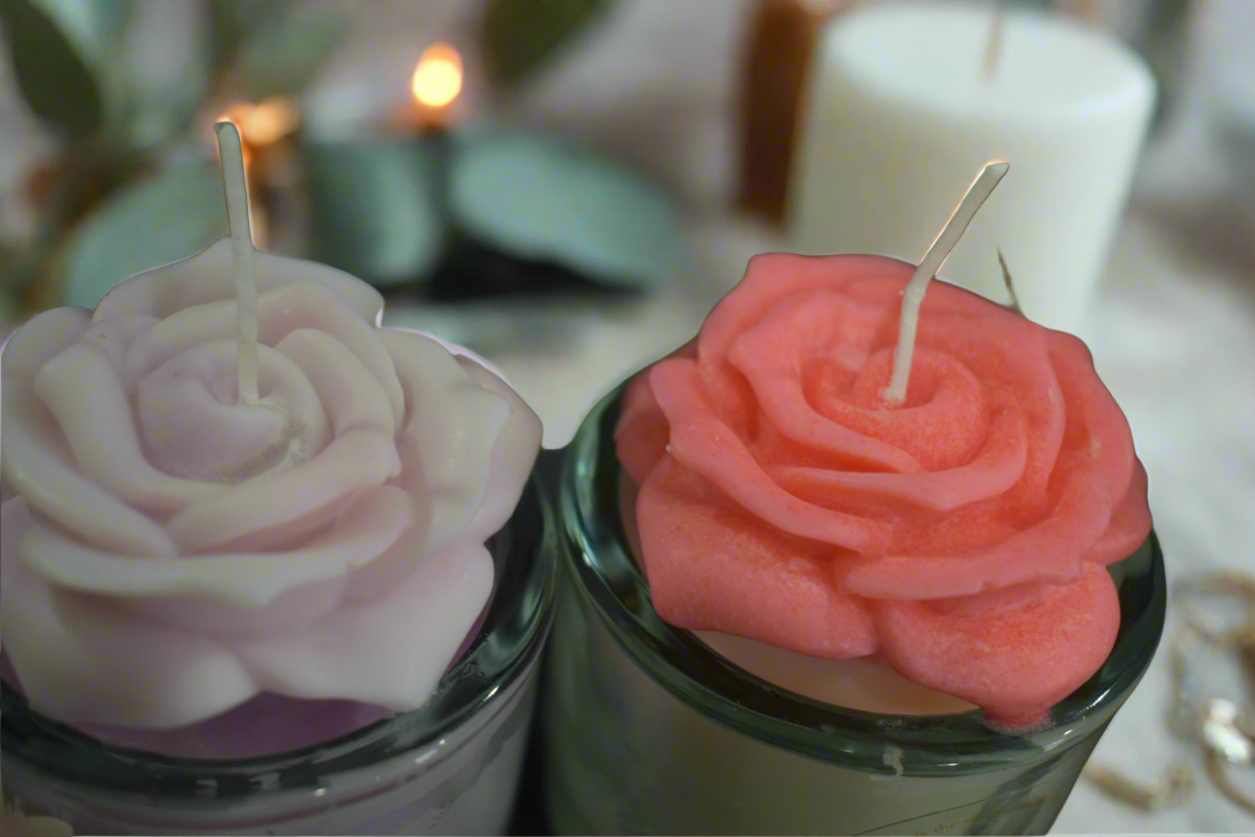 Rose and Jar Candle