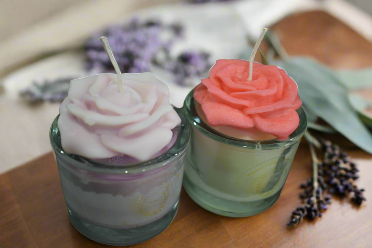 Rose and Jar Candle