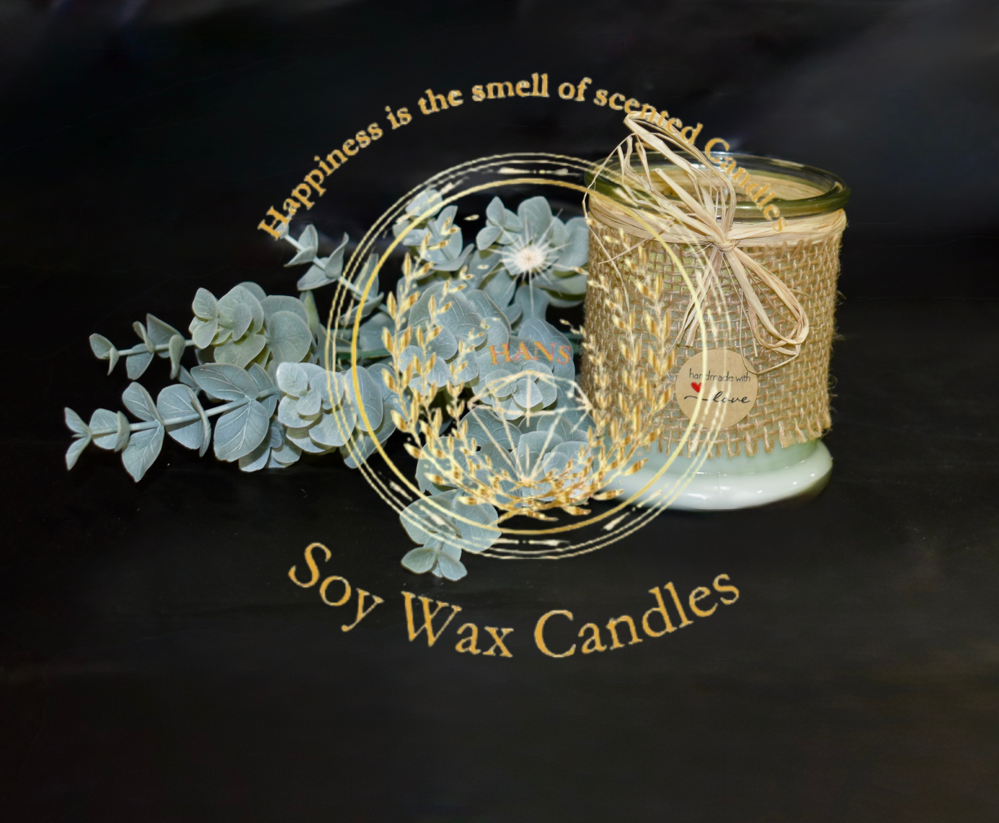 Jute Wrapped Jar Candles