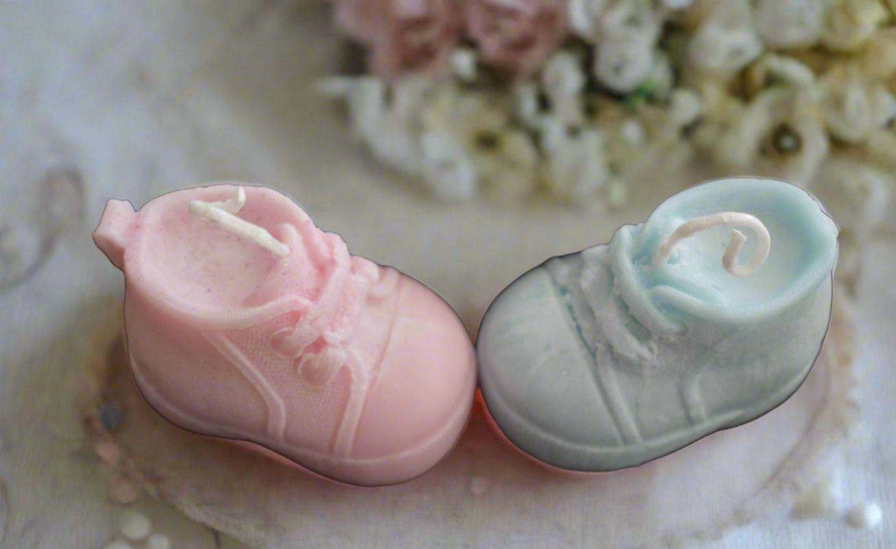 Baby Shoe Candle * Candle Favors*Set of 2*