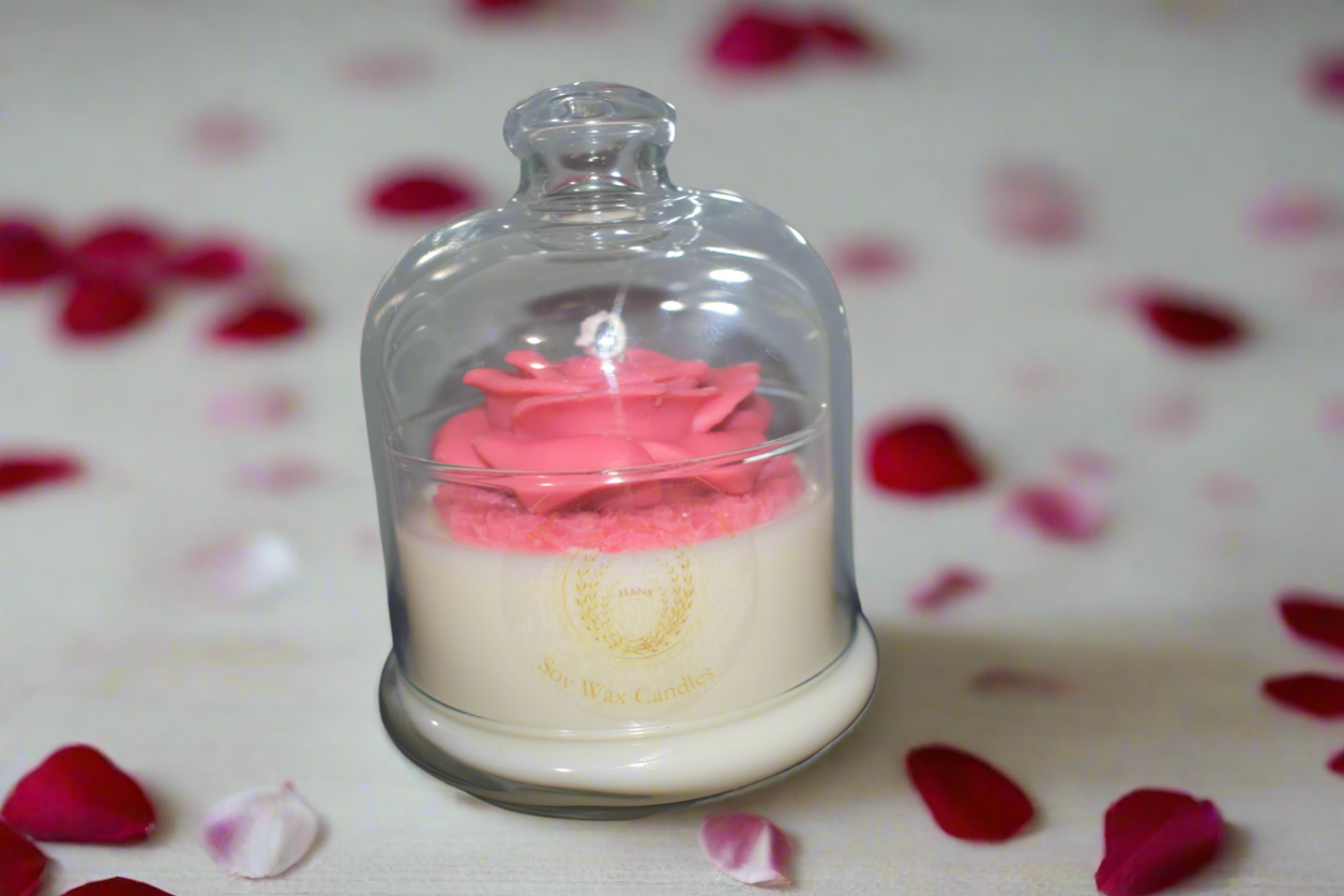 Beauty and the beast Rose Candle