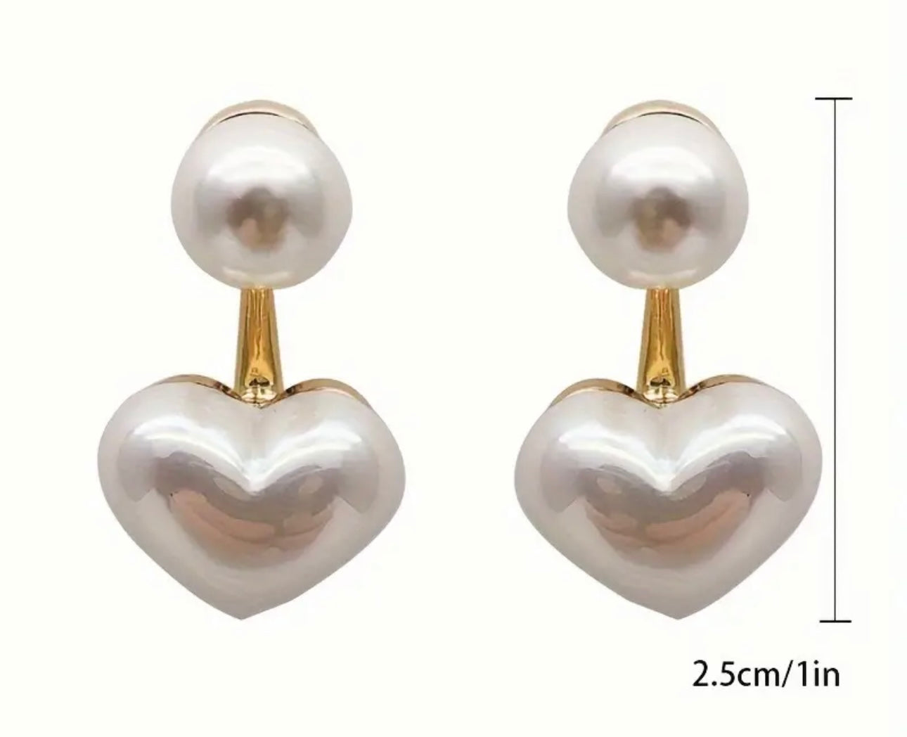 Gold plated Heart-Shaped Earrings
