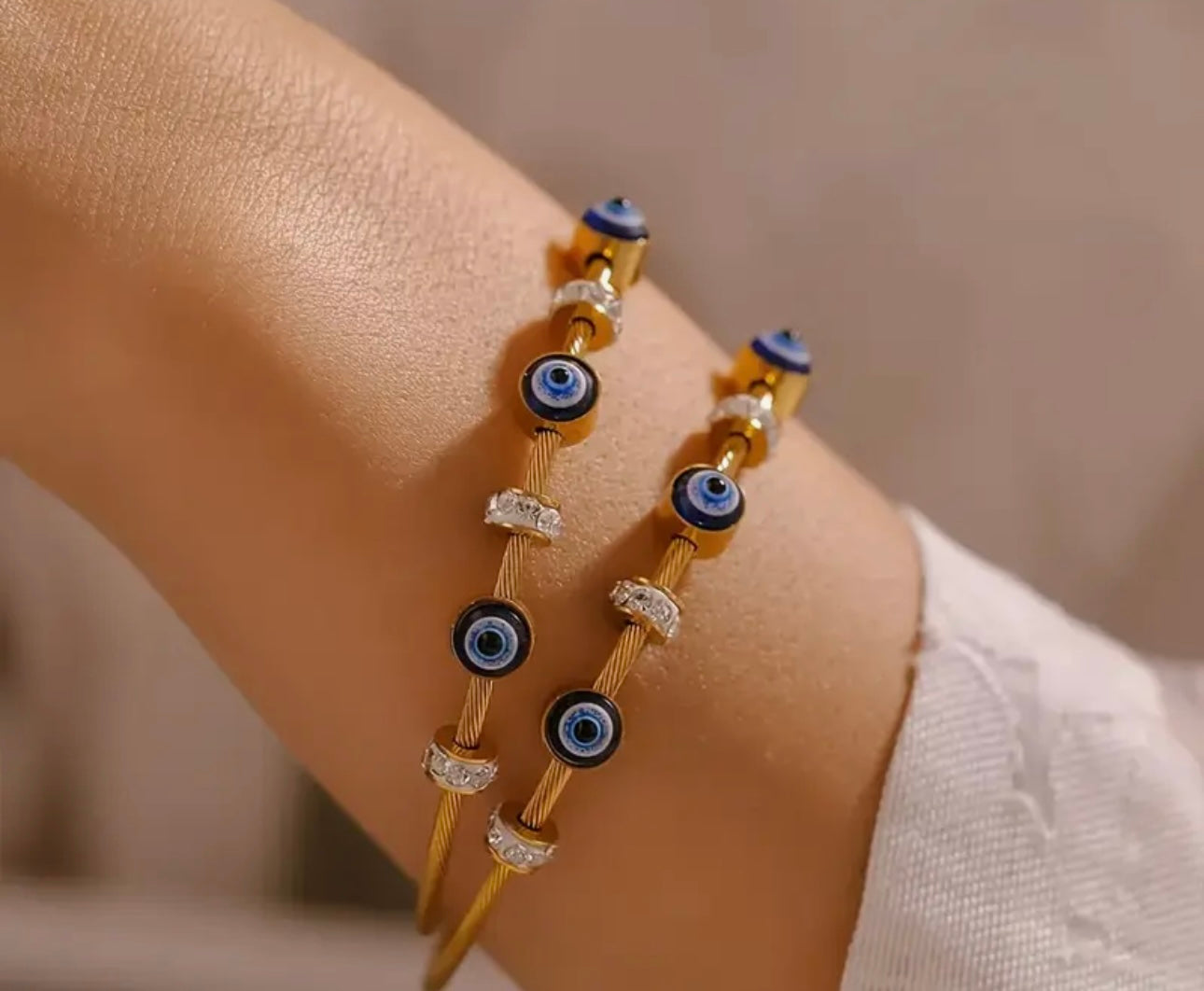 Vintage-Inspired Evil Eye Bracelet in a Jewelry Box
