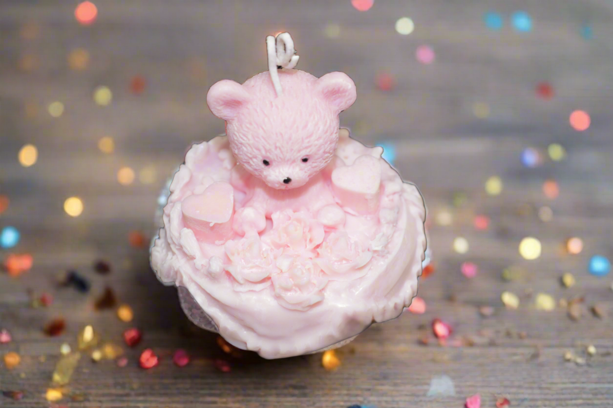 Bear Cake Candle