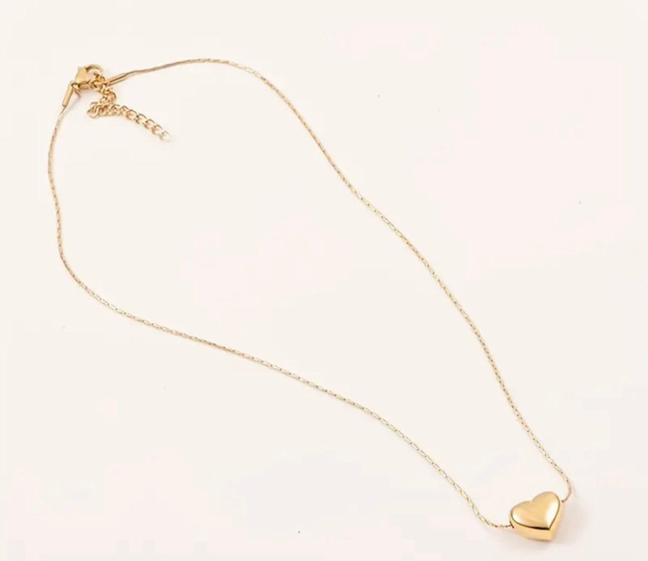 Gold Plated Heart Pendant Necklace