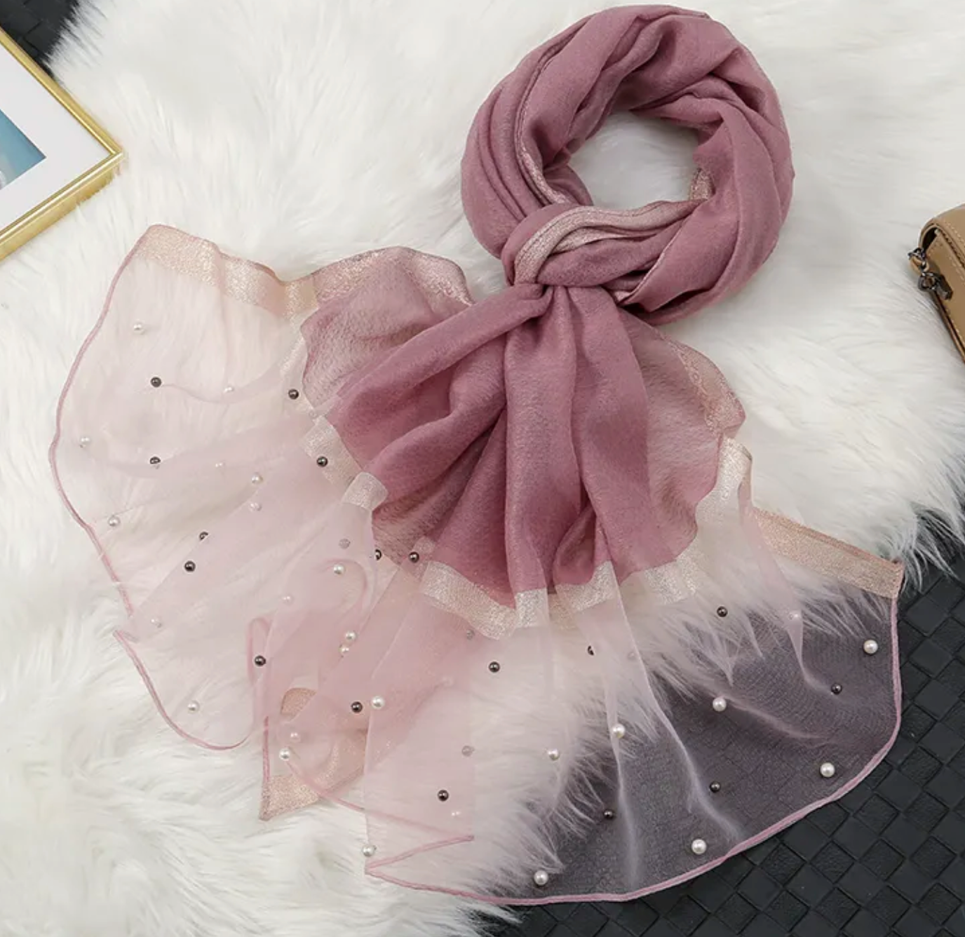 Pearl Nailed Scarf