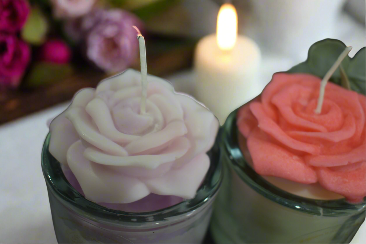 Rose and Jar Candle