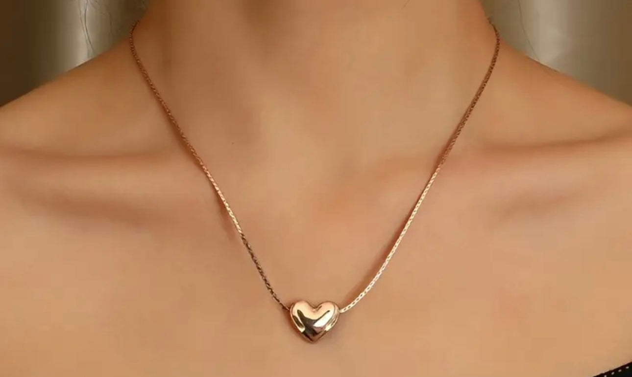 Gold Plated Heart Pendant Necklace