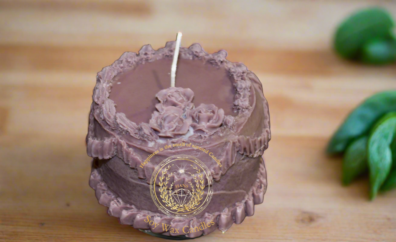 Single Tier Candle Cake with Roses