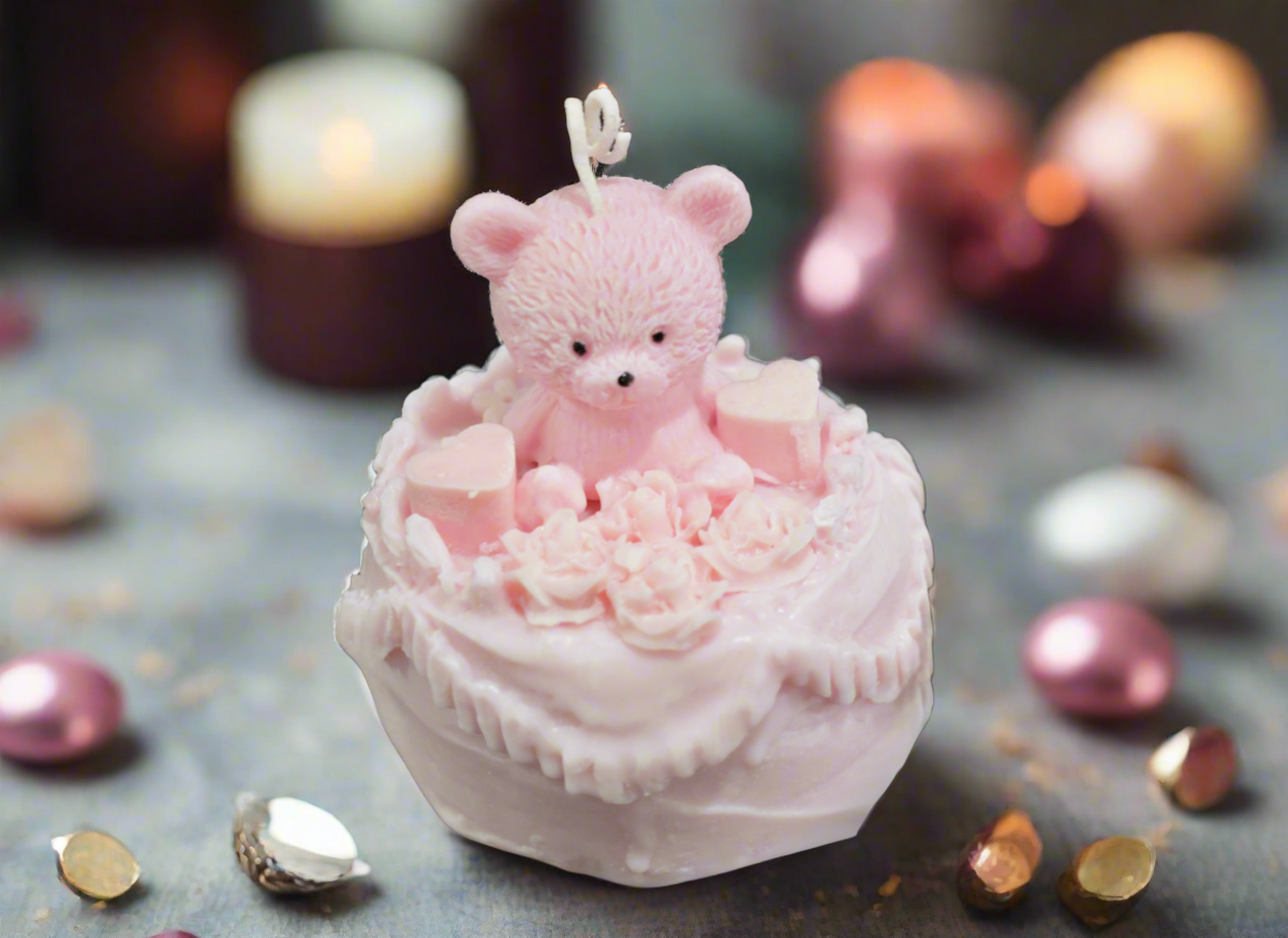 Bear Cake Candle