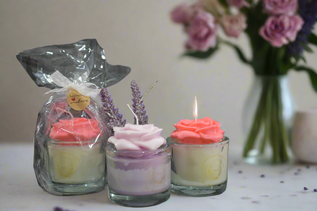 Rose and Jar Candle