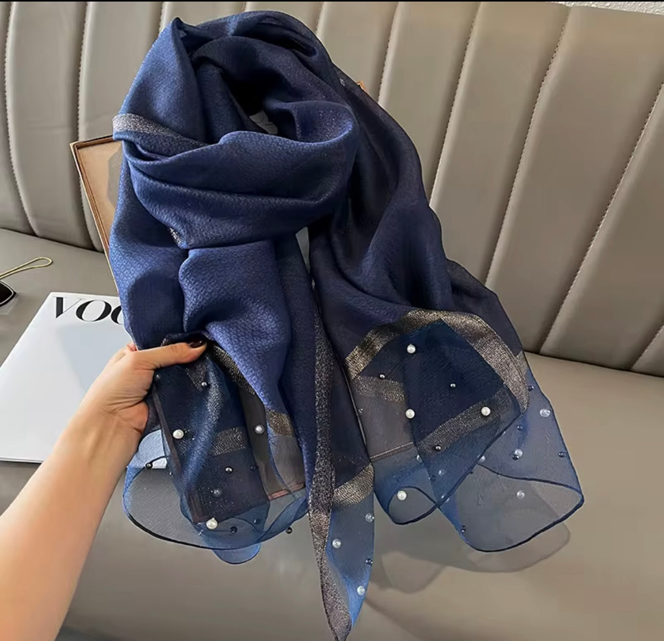 Pearl Nailed Scarf