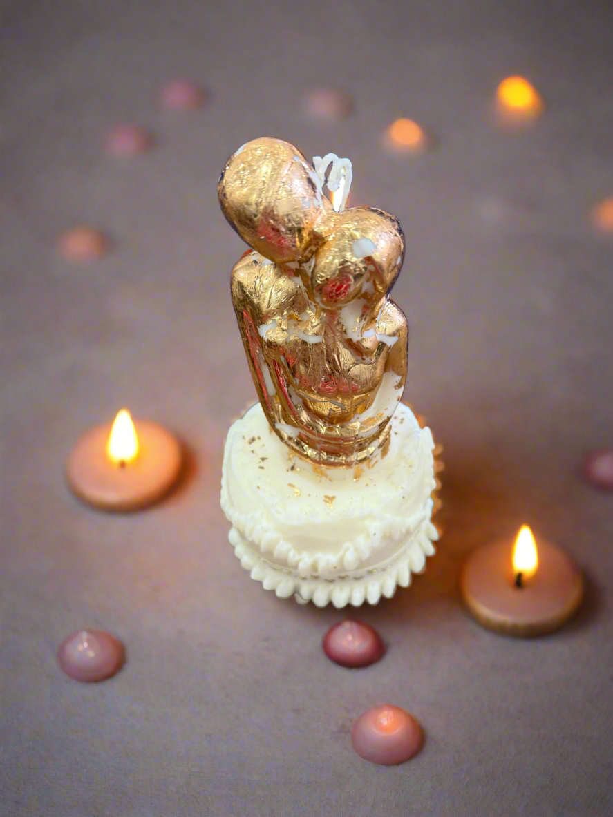 Couple cake candle