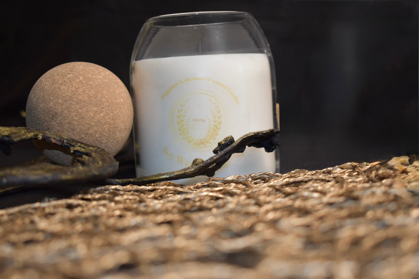 Scented Glass Jar Candle with Cork Lid