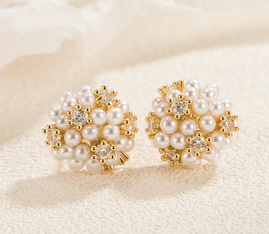 18k Gold Plated Stud Earrings