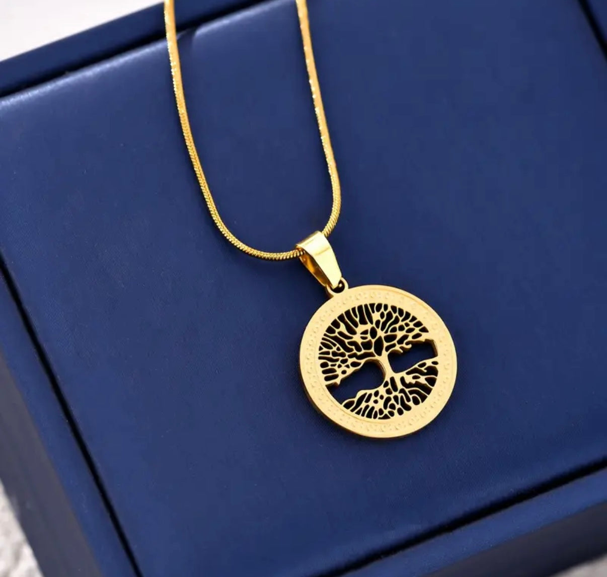 14K Gold Plated Tree Of Life Pendant Necklace