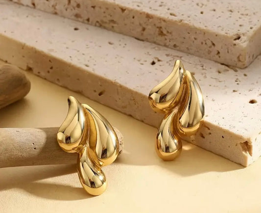 18K Gold Plated Tear Drop Earrings