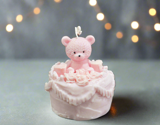 Bear Cake Candle