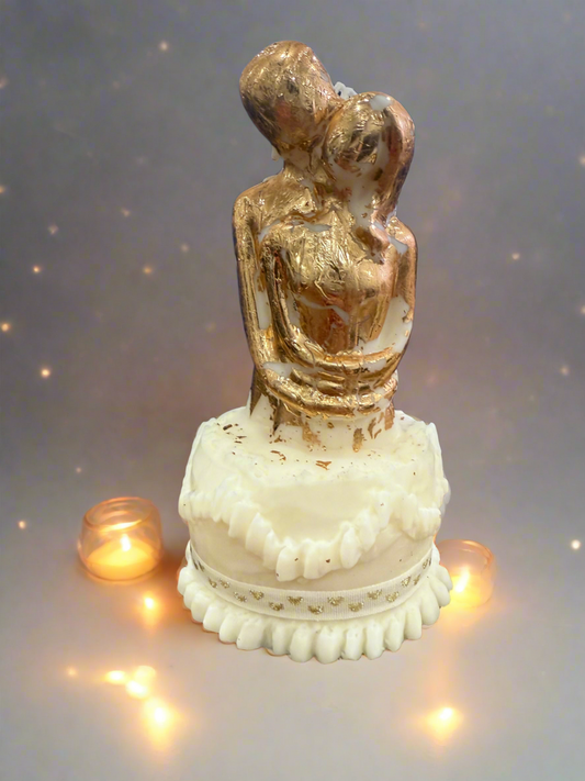Couple cake candle