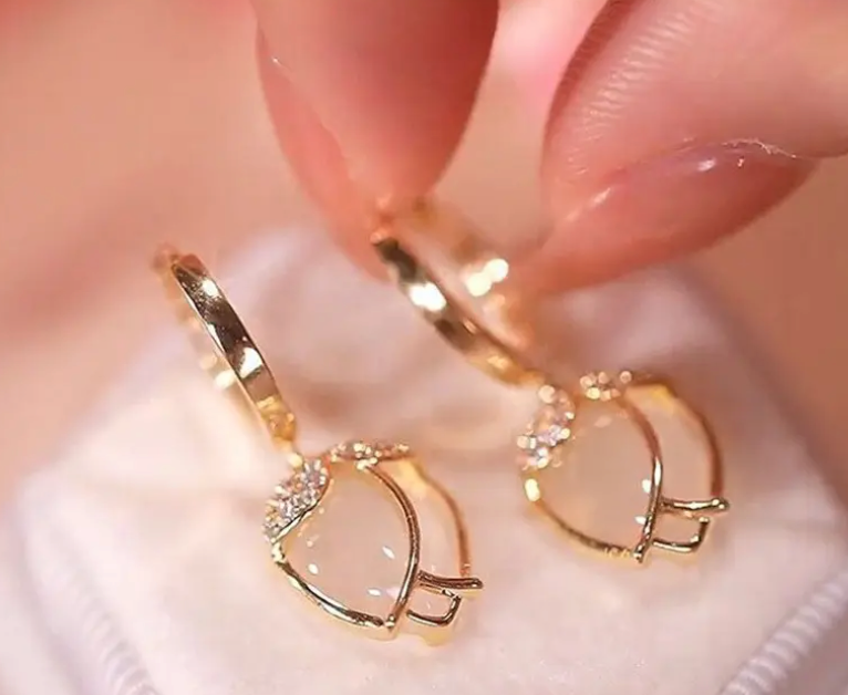 18K Gold Plated Drop of Water Earrings