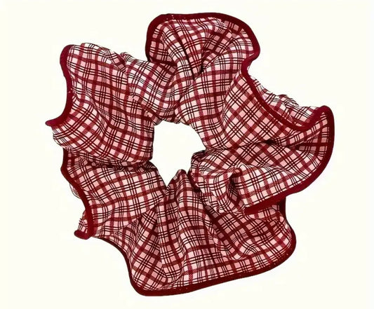 Checked scrunchie