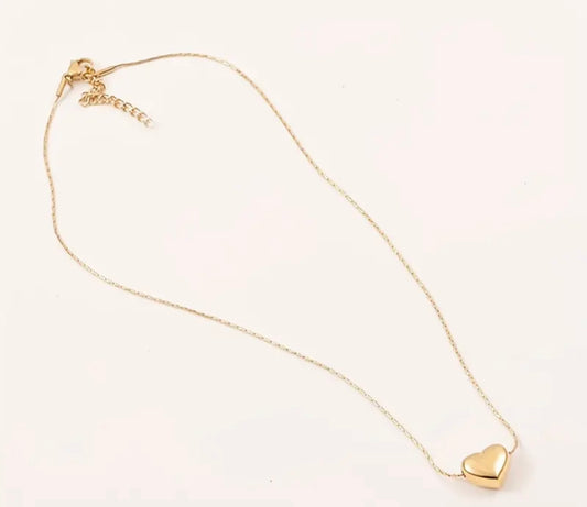 Gold Plated Heart Pendant Necklace