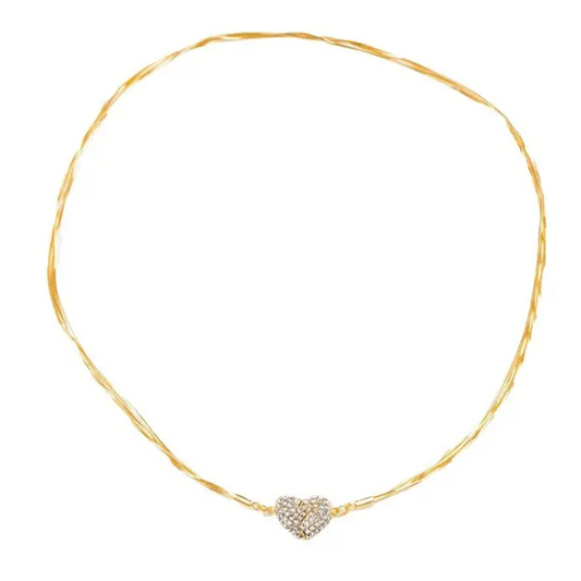 18K Gold Plated Magnetic Heart Necklace in a Jewelry Box