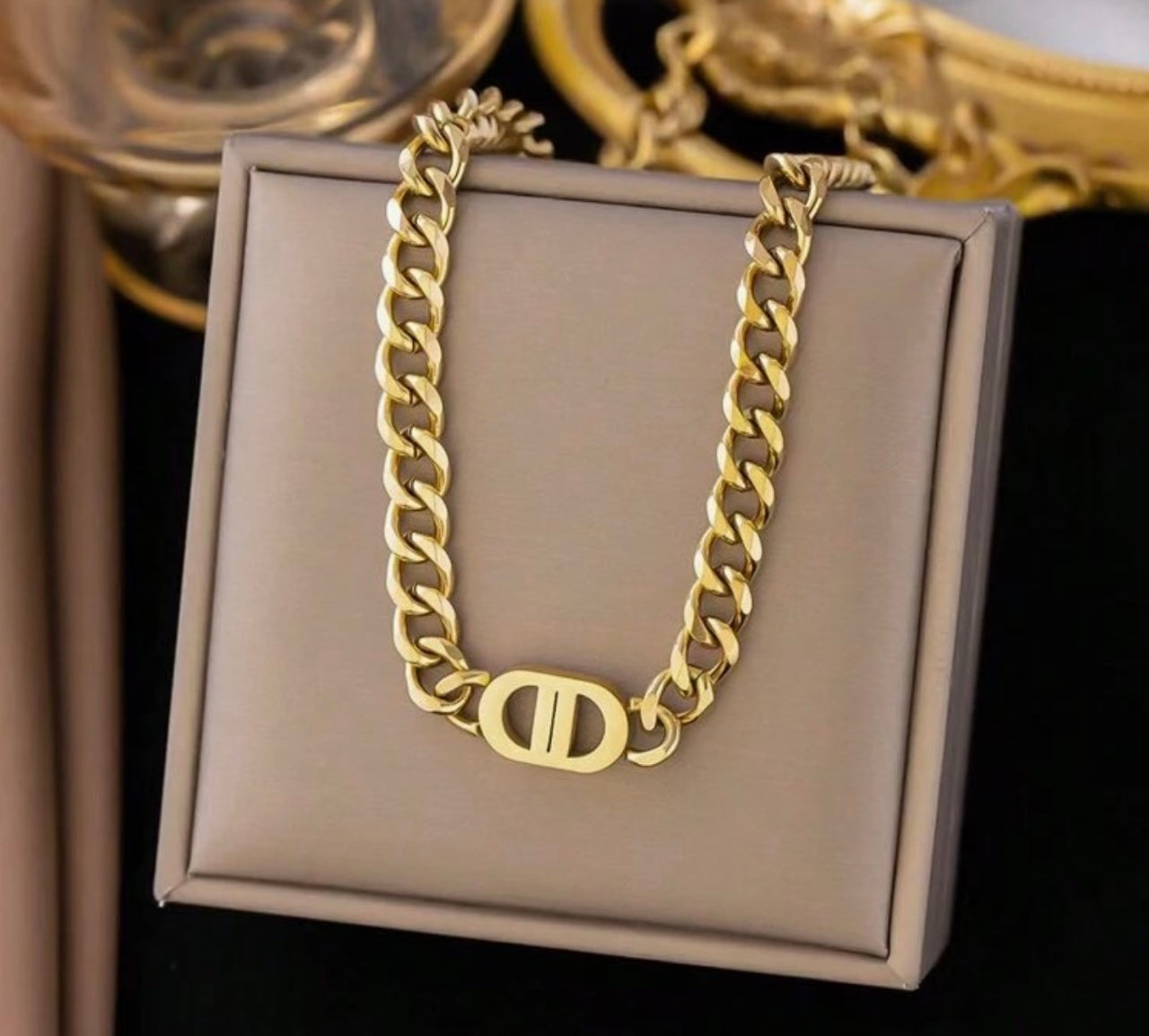18K Gold Plated Dior Inspired Necklace