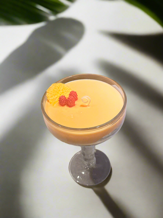 Peach Cocktail Glass Candle