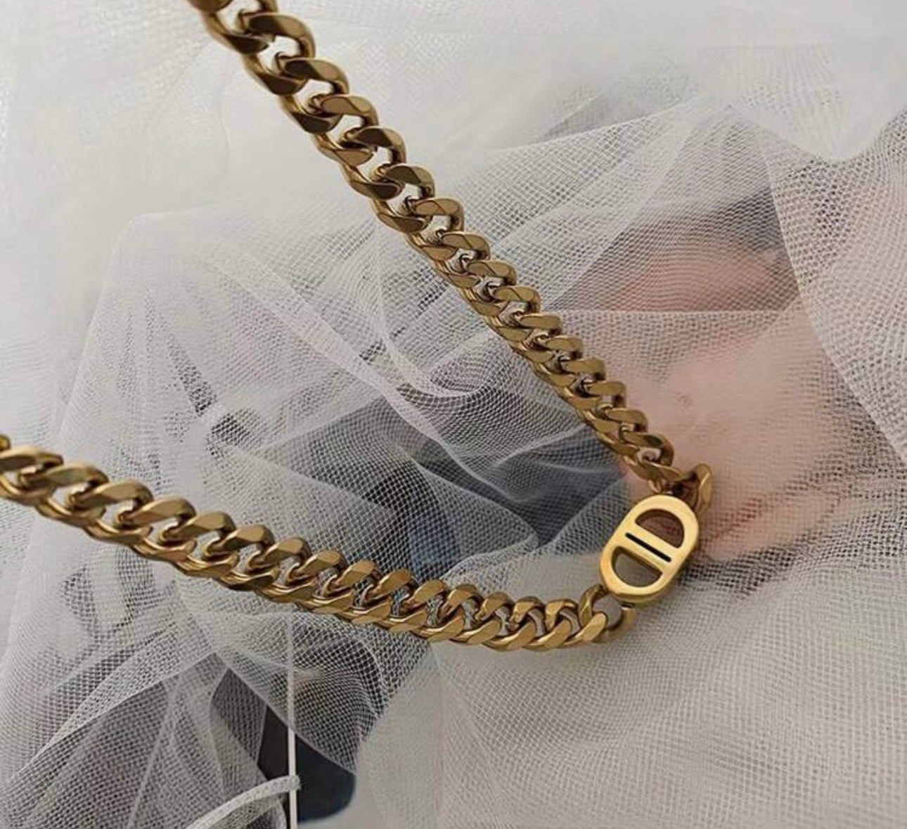 18K Gold Plated Dior Inspired Necklace