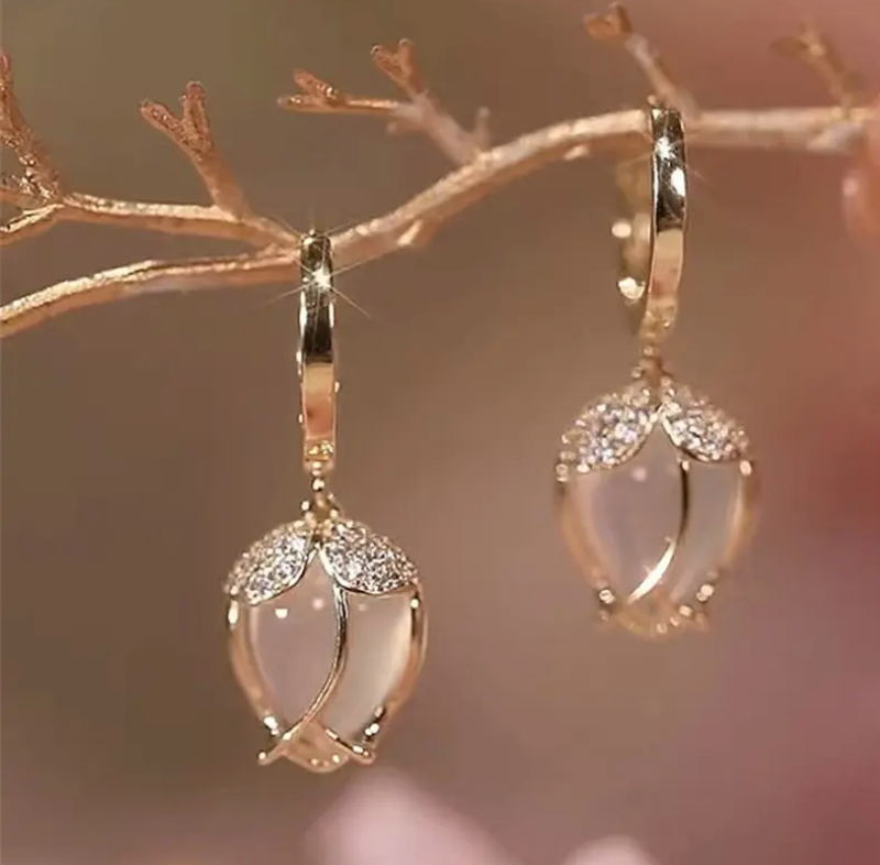 18K Gold Plated Drop of Water Earrings